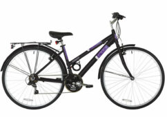 Freespirit City Urban Equipped Ladies Hybrid Bike - Black/Purple