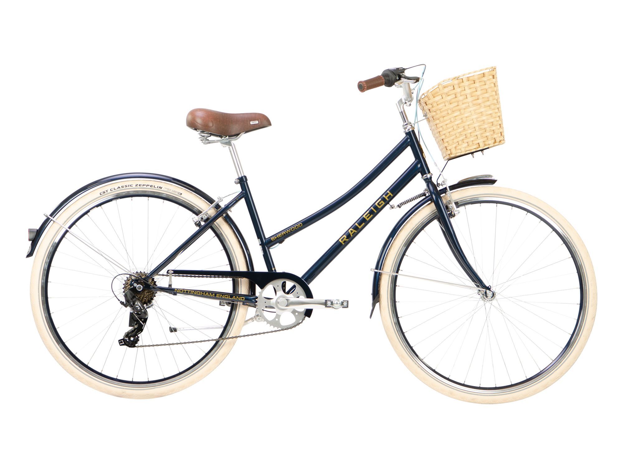 Raleigh Sherwood Ladies Traditional Low Step Heritage Bicycle, 700c Wheel - Navy