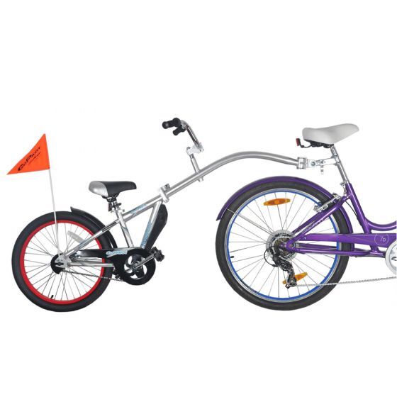 WeeRide Co Pilot Tagalong Trailer Child Bike Seat - Silver
