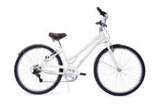Huffy Sienna Ladies Trapeze Cruiser Bicycle, 26" Wheel - Off White/Brown
