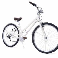 Huffy Sienna Ladies Trapeze Cruiser Bicycle, 26" Wheel - Off White/Brown - Image 2