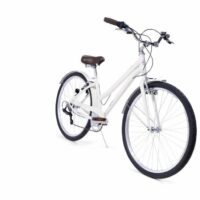 Huffy Sienna Ladies Trapeze Cruiser Bicycle, 26" Wheel - Off White/Brown - Image 3