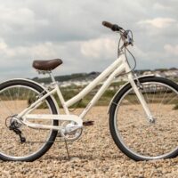 Huffy Sienna Ladies Trapeze Cruiser Bicycle, 26" Wheel - Off White/Brown - Image 4