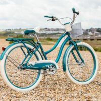 Huffy Deluxe Cruiser Unisex Bicycle, 26" Wheel - Satin Teal/White - Image 4