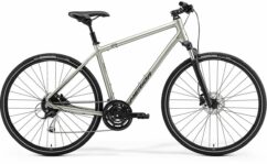 Merida Crossway 100 Unisex Hybrid Bicycle, 700c Wheel - Titanium