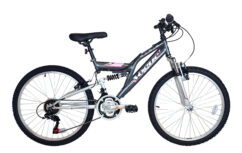 IMPERFECT Basis Vogue Junior Girls Full Suspension Mountain Bike, 24" Wheel - Grey