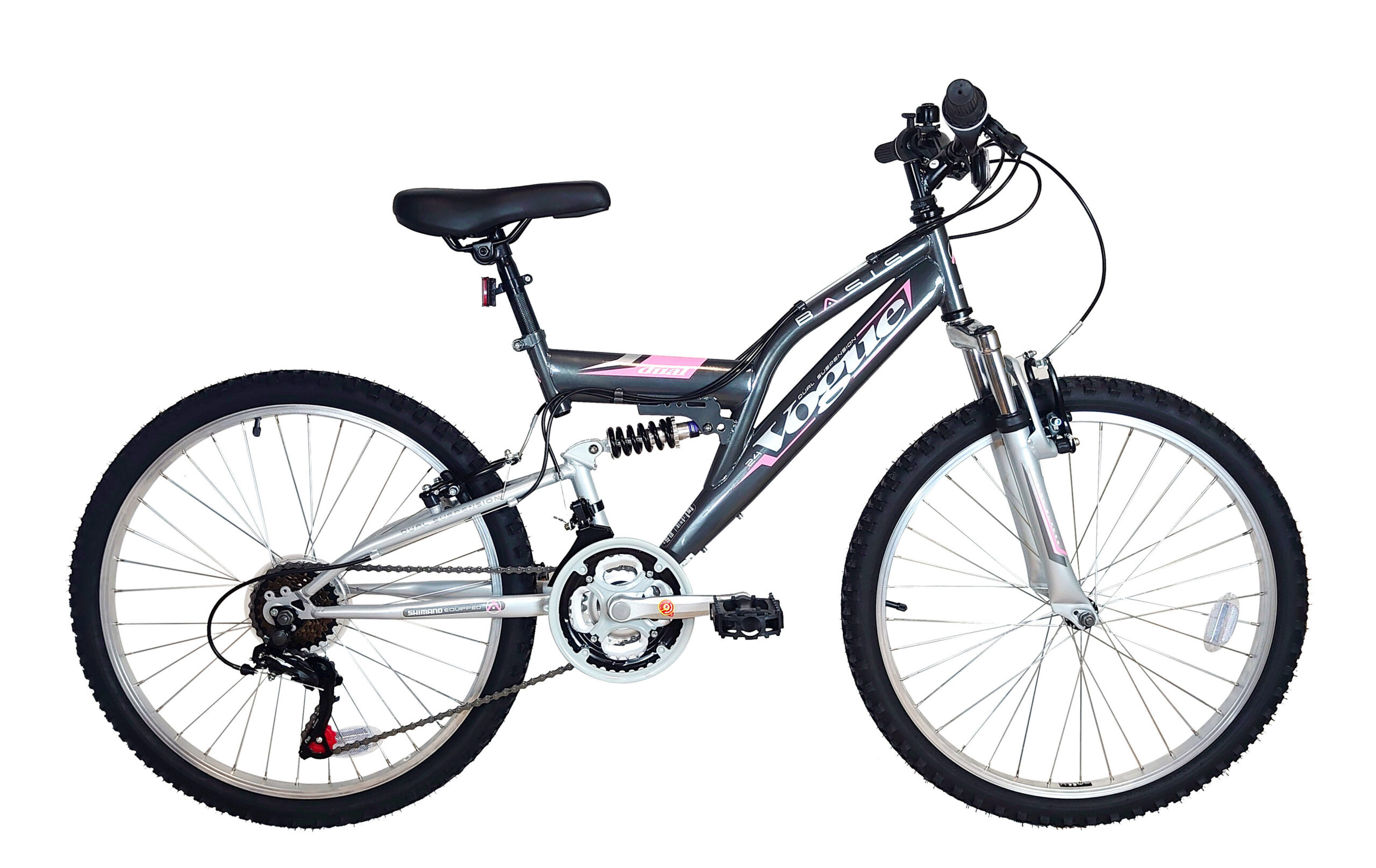 IMPERFECT Basis Vogue Junior Girls Full Suspension Mountain Bike, 24" Wheel - Grey