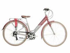 Raleigh Pioneer Grand Tour Low Step Hybrid Bicycle 2021 - Burgundy/Grey