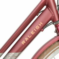 Raleigh Pioneer Grand Tour Low Step Hybrid Bicycle 2021 - Burgundy/Grey - Image 4