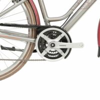 Raleigh Pioneer Grand Tour Low Step Hybrid Bicycle 2021 - Burgundy/Grey - Image 6
