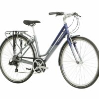 Raleigh Pioneer Tour Low Step Traditional Hybrid Bicycle - Grey/Blue - Image 2