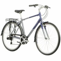 Raleigh Pioneer Tour Crossbar Traditional Hybrid Bicycle - Grey/Blue - Image 2