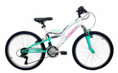 IMPERFECT Basis Vogue Junior Girls Full Suspension Mountain Bike, 24" Wheel - White/Light Green