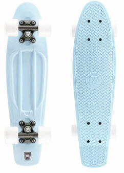 Xootz Kid's Retro Plastic Complete Cruiser Skateboard, Pastel Blue - 22"