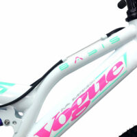 IMPERFECT Basis Vogue Junior Girls Full Suspension Mountain Bike, 24" Wheel - White/Light Green - Image 3