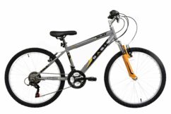 Basis Bolt Boys Hardtail Mountain Bike, 24" Wheel - Grey/Orange