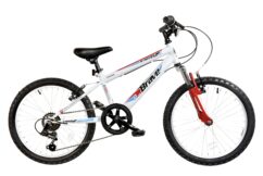 Dallingridge Brave Junior Hardtail Mountain Bike, 20" Wheel - Gloss White/Red