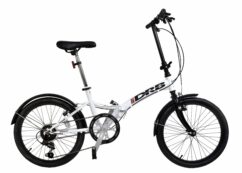 Dallingridge Freedom Folding Commuter Bicycle, 20" Wheel, 6 Speed - White