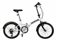 Dallingridge Freedom Folding Commuter Bicycle, 20" Wheel, 6 Speed - White
