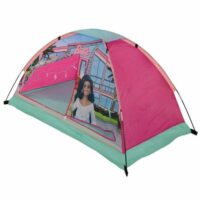 Barbie Tent Dream Den Kids Girls Themed Play Nap with Airbed and Lights Pink - Image 2