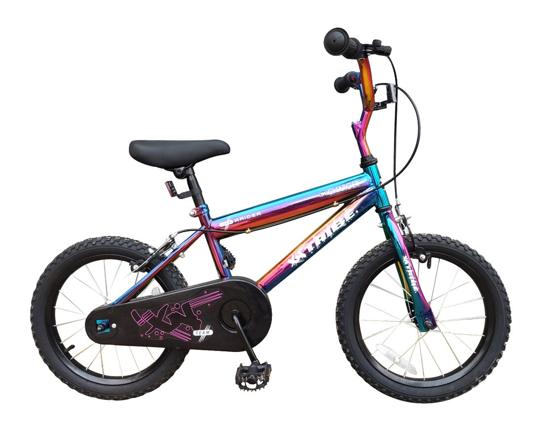 XN Tribe Charger Kids 16" Pavement Bike - Neo Chrome Jet Fuel