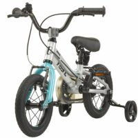 De Novo Wave Kids Bike, 12" Wheel - Silver/Teal - Image 4