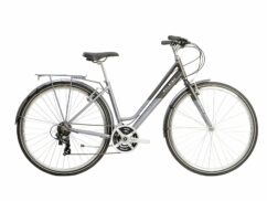 Raleigh Pioneer Low Step Traditional Hybrid Bicycle - Graphite Black/Grey