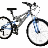 Dallingridge Crossbow Junior Full Suspension Mountain Bike, 24" Wheel - Grey/Blue - Image 2