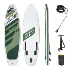 Bestway Hydro-Force Kahawai Surf Inflatable SUP Stand Up Paddleboard - White Green