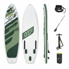 Bestway Hydro-Force Kahawai Surf Inflatable SUP Stand Up Paddleboard - White Green