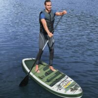Bestway Hydro-Force Kahawai Surf Inflatable SUP Stand Up Paddleboard - White Green - Image 3