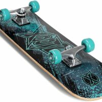 Xootz Doublekick Streak 31" Skateboard - Black/Blue - Image 2