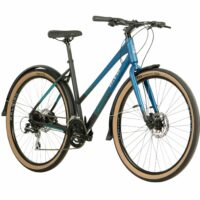 Raleigh Strada City Trapeze Hybrid Bicycle 2021 - Satin Black/Blue - Image 2