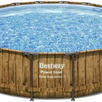 Bestway Power Steel Swim Vista Series Above Ground Swimming Pool Set, 18ft x 48" - Decked Style - Image 2