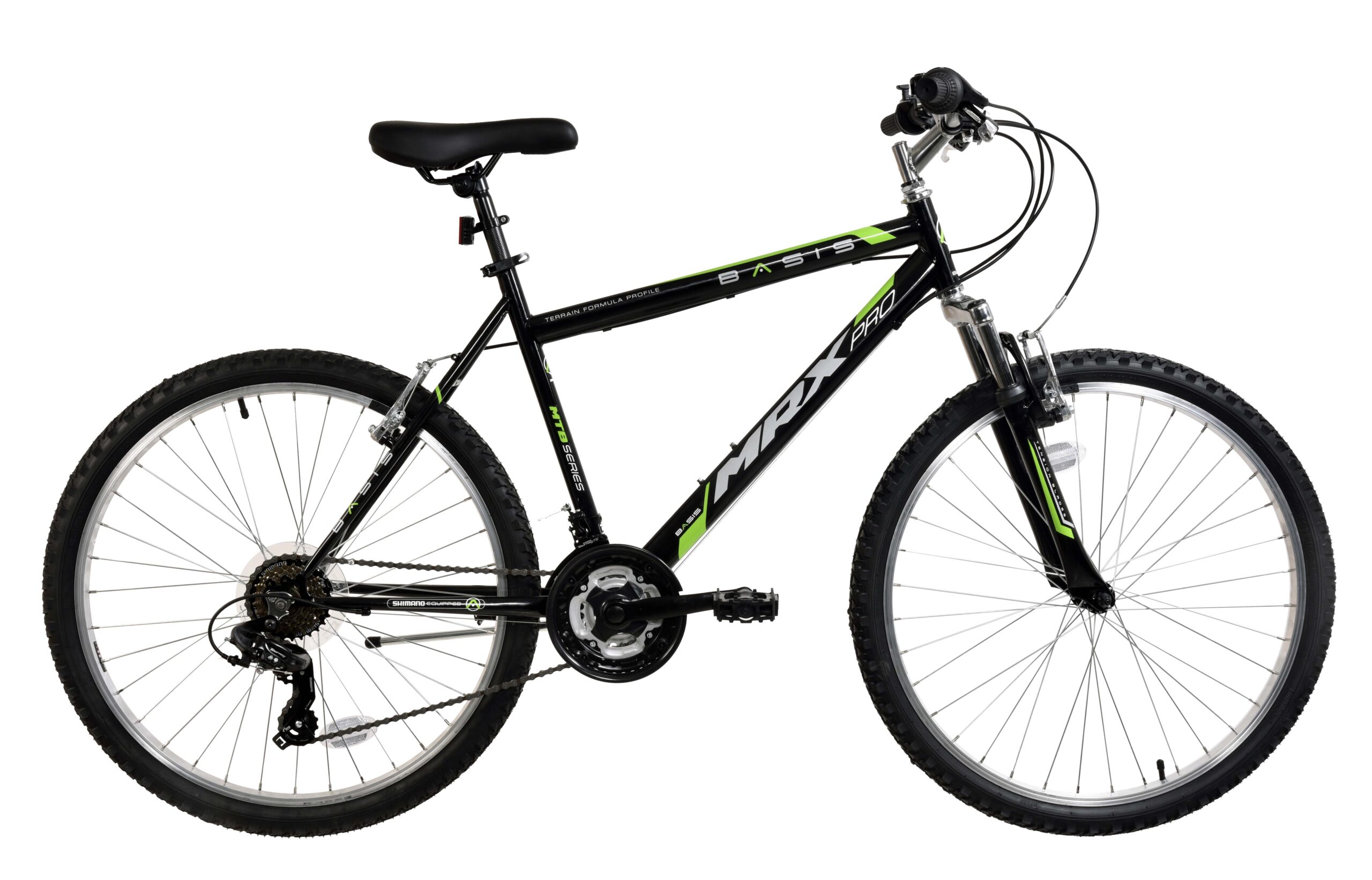 Basis MRX Pro Hardtail Mountain Bike, 26" Wheel - Black/Green
