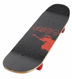Brandalised Banksy Flower Bomber Skateboard - Black