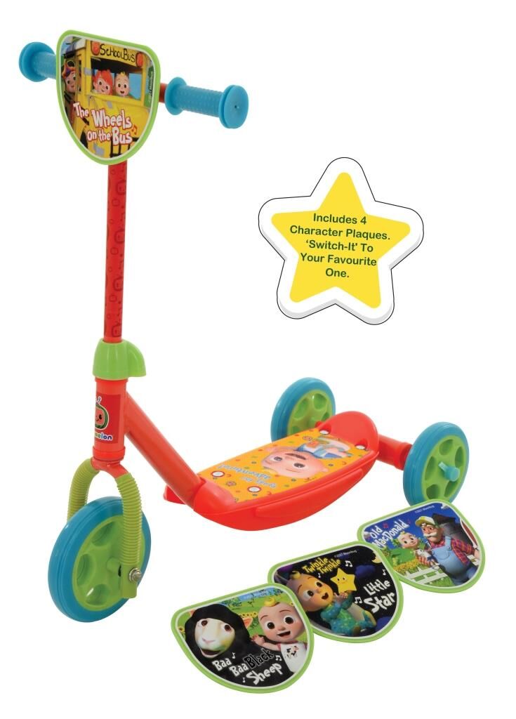 CoComelon Switch It Multi Character Tri Scooter - Multicoloured