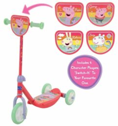 Peppa Pig Switch It Multi Character Tri Scooter - Multicoloured