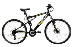 Dallingridge Duke DS Full Suspension Mountain Bike, 26" Wheel - Black/Yellow