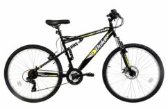 Dallingridge Duke DS Full Suspension Mountain Bike, 26" Wheel - Black/Yellow