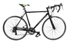 Basis Tourmalet 14 Adults Road Bike, Alloy Frame, 700c Wheel, 14 Speed - Black/Lime