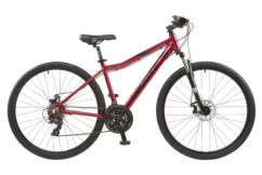 Coyote Alpine Ladies Hybrid Bicycle, 700c Wheel, 21 Speed - Metallic Red