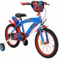 Huffy Marvel Spiderman & Friends 16" Kids Bike - Blue/Red - Image 2
