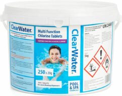 Clearwater Swimming Pool and Spa Chlorine Multi-Function 20g Tablets - 5kg