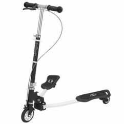 Xootz Pulse Kids Scissor Scooter Swivel Drift Tri-Wheel - White