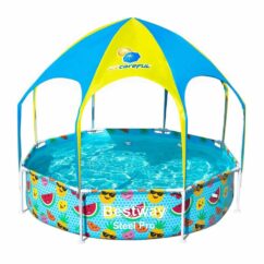 Bestway Steel Pro UV Careful Splash-In-Shade Paddling Pool - 8ft