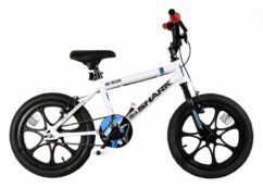 XN Urban Shark Kids 16" BMX Bike - Gloss White/Black
