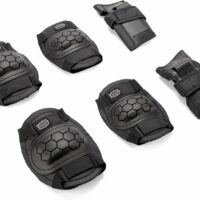 Xootz Kids 6 Piece Skate & BMX Knee Elbow and Wrist Pads Set Pad - Black - Image 2