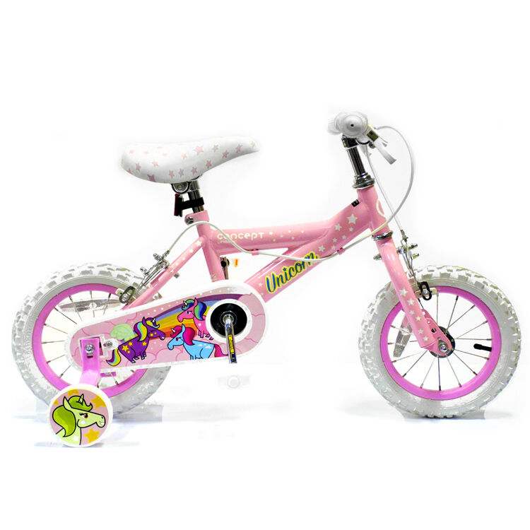 Concept Unicorn 12" Kids Bike - Pale Pink/White