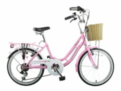 Dallingridge Harriet Junior Girls Traditional Heritage Bicycle, 20" Wheel - Candy Pink